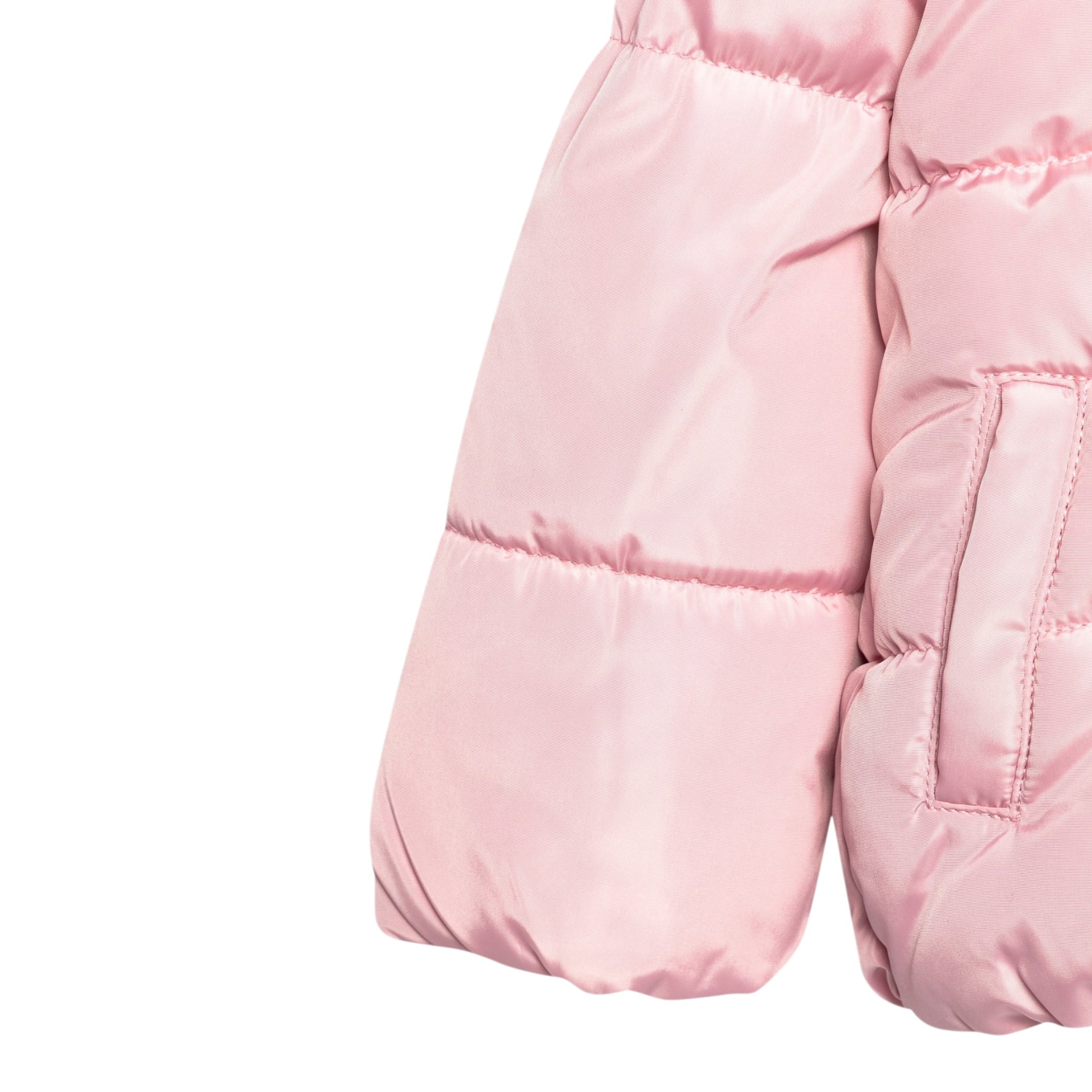 Guess Giubbino tinta unita con Zip Cappuccio E Pelliccia Rosa per Neonata A3BL02WB240 ROSA GUESS 