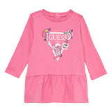 Guess Abito Manica Lunga tinta unita con Culotte Rosa per Neonata A4YK19KA6W4 ROSA GUESS 