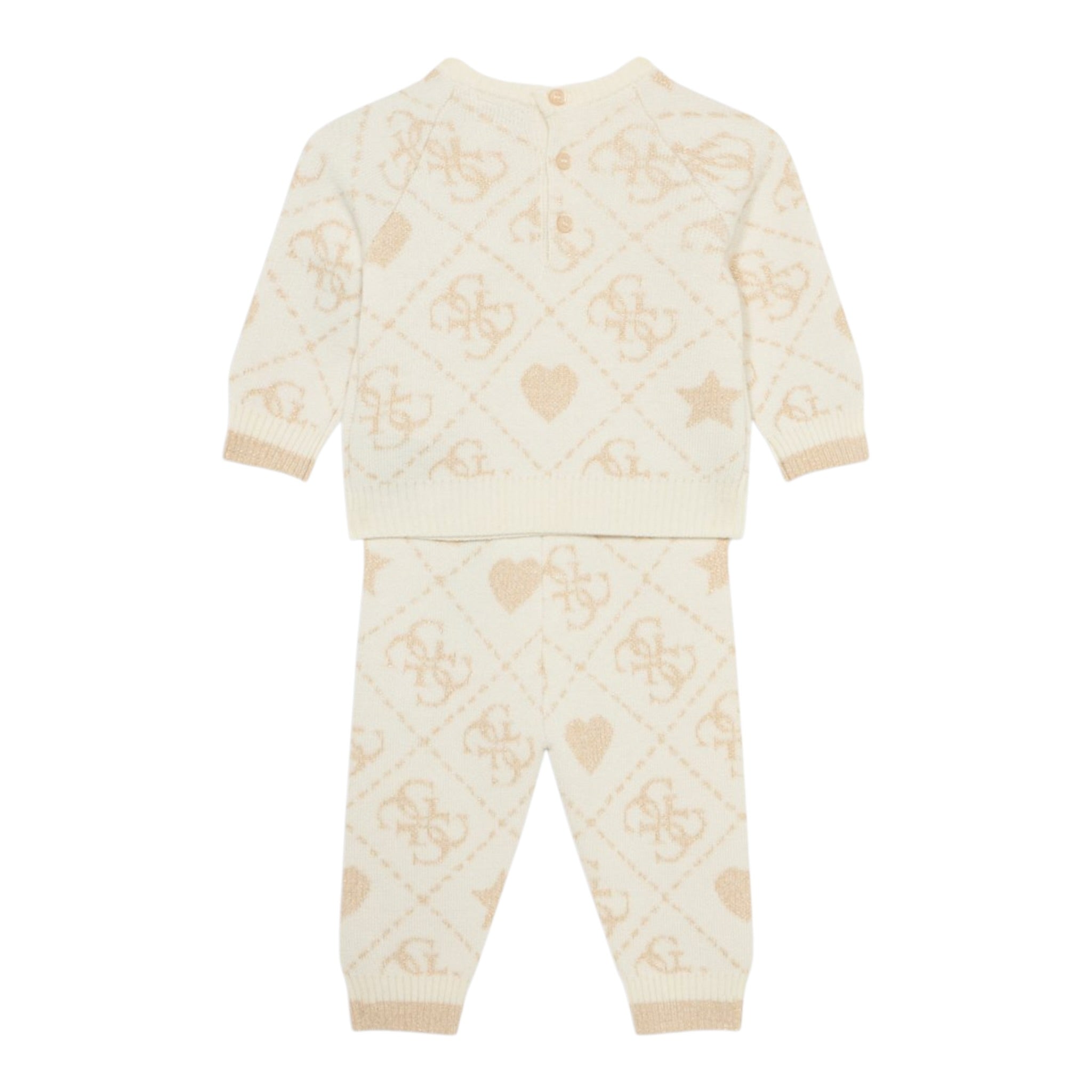 Guess Completo 2 Pezzi Maglia-Pantalone Panna per Neonata A5BG03Z39N0 PANNA GUESS 