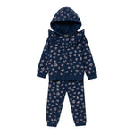 Guess Completo 2Pz Felpa con Zip-Pantalone tinta unita con Stampa Blu per Neonata A5BG08KAD74 BLU GUESS 
