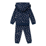 Guess Completo 2Pz Felpa con Zip-Pantalone tinta unita con Stampa Blu per Neonata A5BG08KAD74 BLU GUESS 