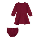 Guess Set Abito-Coulotte tinta unita con Paillettes Bordeaux per Neonata A5BK04KAE30 BORDEAUX GUESS 