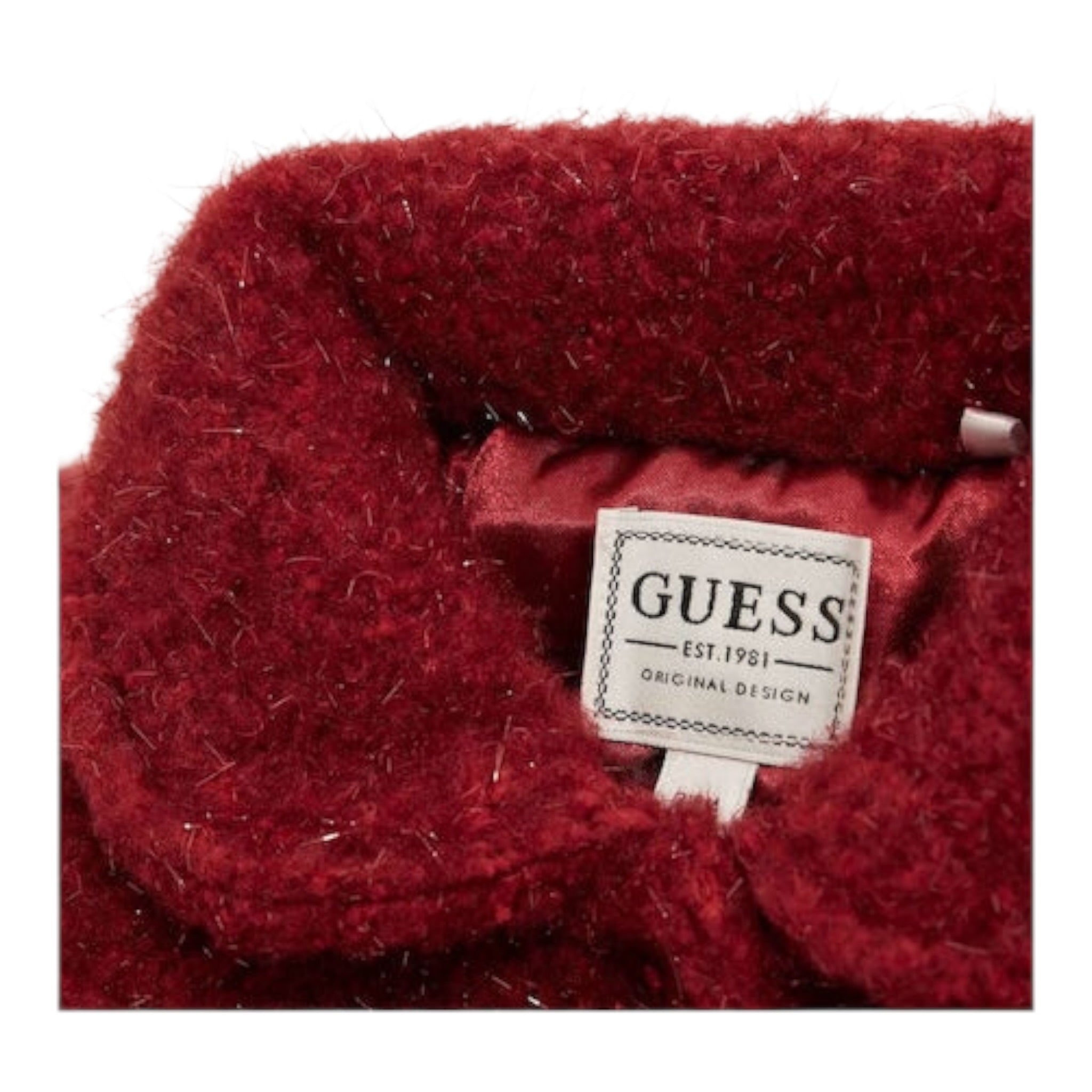 Guess Pelliccia tinta unita con Bottoni Bordeaux per Neonata A5BL01WGIT0 BORDEAUX GUESS 