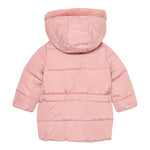 Guess Giubbino tinta unita con Zip Cappuccio E Pelliccia Rosa per Neonata A5BL02WB240 ROSA GUESS 