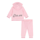 Guess Completo 2 Pezzi Felpa-Pantalone Rosa per Neonata A5YG00KA6R4 ROSA GUESS 