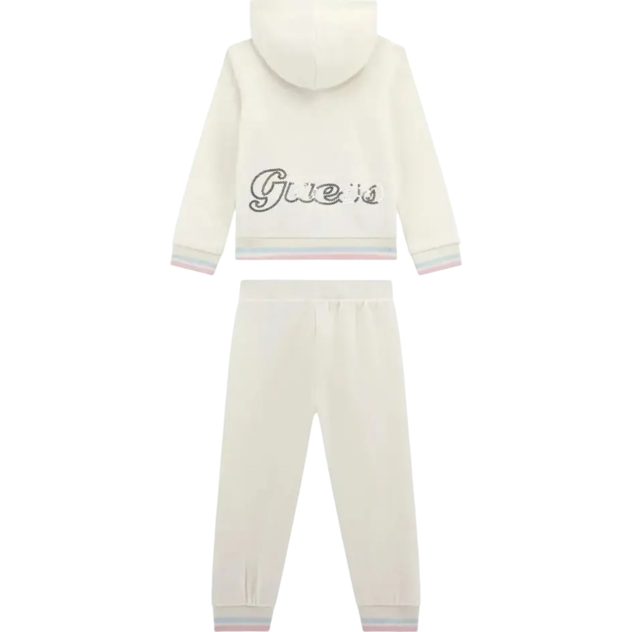 Guess Completo 2 Pezzi Felpa-Pantalone Panna per Bambina A5YG00KA6R4XJ PANNA GUESS 