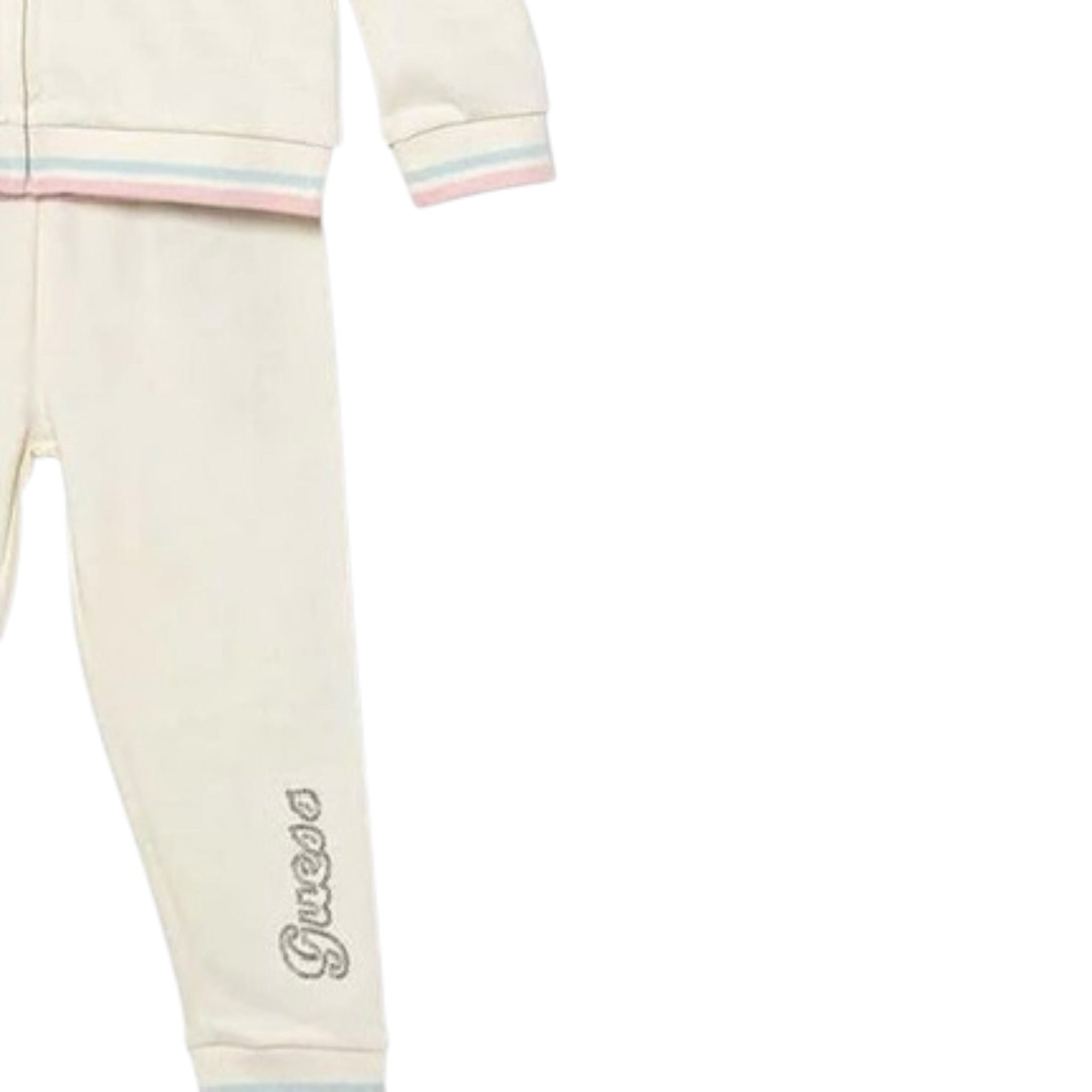 Guess Completo 2 Pezzi Felpa-Pantalone Panna per Neonata A5YG00KA6R4X PANNA GUESS 