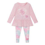 Guess Completo 2 Pezzi Shirt-Leggins Rosa per Neonata A5YG04K6YW4 ROSA GUESS 
