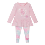 Guess Completo 2 Pezzi Shirt-Leggins Rosa per Neonata A5YG04K6YW4 ROSA GUESS 