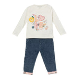 Guess Completo 2 Pezzi Shirt-Jeans Bianco/Blu per Neonata A5YG06K6YW4 BIANCO/BLU GUESS 