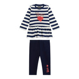 Guess Completo 2 Pezzi Shirt-Leggins Bicolore Bianco/Blu per Neonata A5YG08K9N34 BIANCO/BLU GUESS 