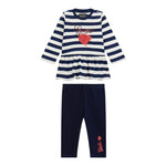 Guess Completo 2 Pezzi Shirt-Leggins Bicolore Bianco/Blu per Neonata A5YG08K9N34 BIANCO/BLU GUESS 