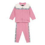 Guess Completo 2 Pezzi Felpa-Pantalone tinta unita Rosa per Neonata A5YG10KA654 ROSA GUESS 