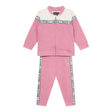 Guess Completo 2 Pezzi Felpa-Pantalone tinta unita Rosa per Neonata A5YG10KA654 ROSA GUESS 