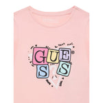 Guess Shirt Girocollo tinta unita con Stampe Rosa per Neonata A5YI00K6YW4X ROSA GUESS 