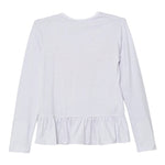 Guess Shirt Girocollo tinta unita con Stampe Bianco per Neonata A5YI01K6YW4 BIANCO GUESS 