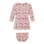 Guess Abito Manica Lunga tinta unita con Culotte Rosa per Neonata A5YK02KA6R4 ROSA GUESS 