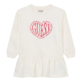 Guess Abito Manica Lunga tinta unita con Ricami Panna per Neonata A5YK06KAD74 PANNA GUESS 