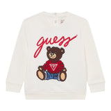 Guess Felpa Chiusa Girocollo tinta unita Bianco per Neonata H5YT00KAX74X BIANCO GUESS 