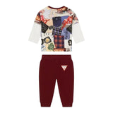Guess Completo 2Pz Shirt-Pantalone Bordeaux per Neonato I5YG00K8HM4 BORDEAUX GUESS 