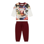 Guess Completo 2Pz Shirt-Pantalone Bordeaux per Neonato I5YG00K8HM4 BORDEAUX GUESS 