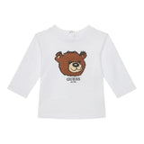 Guess Shirt tinta unita Girocollo con Stampa Bianco per Neonato I5YI02K8HM4 BIANCO GUESS 