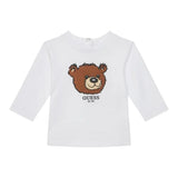 Guess Shirt tinta unita Girocollo con Stampa Bianco per Neonato I5YI02K8HM4XX BIANCO GUESS 