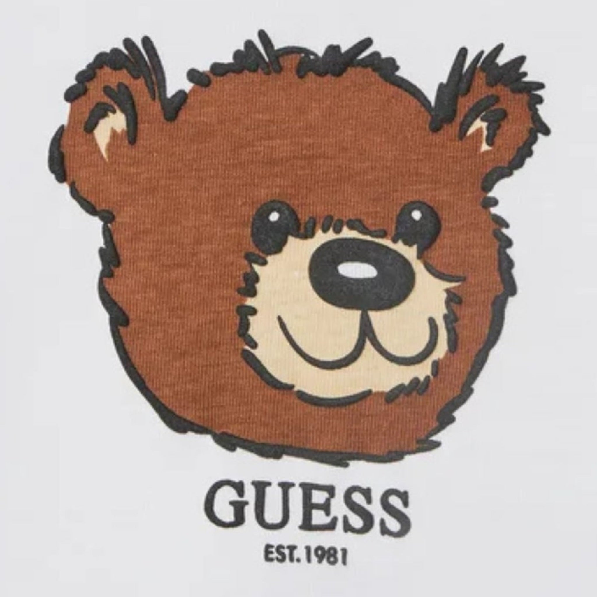 Guess Shirt tinta unita Girocollo con Stampa Bianco per Neonato I5YI02K8HM4XX BIANCO GUESS 