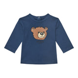 Guess Shirt tinta unita Girocollo con Stampa Blu per Neonato I5YI02K8HM4XX BLU GUESS 