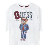 Guess Shirt tinta unita Girocollo con Stampa Bianco per Neonato I5YI04K8HM4 BIANCO GUESS 
