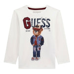 Guess Shirt tinta unita Girocollo con Stampa Bianco per Neonato I5YI04K8HM4X BIANCO GUESS 