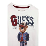 Guess Shirt tinta unita Girocollo con Stampa Bianco per Neonato I5YI04K8HM4X BIANCO GUESS 