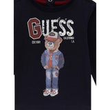 Guess Shirt tinta unita Girocollo con Stampa Blu per Neonato I5YI04K8HM4X BLU GUESS 