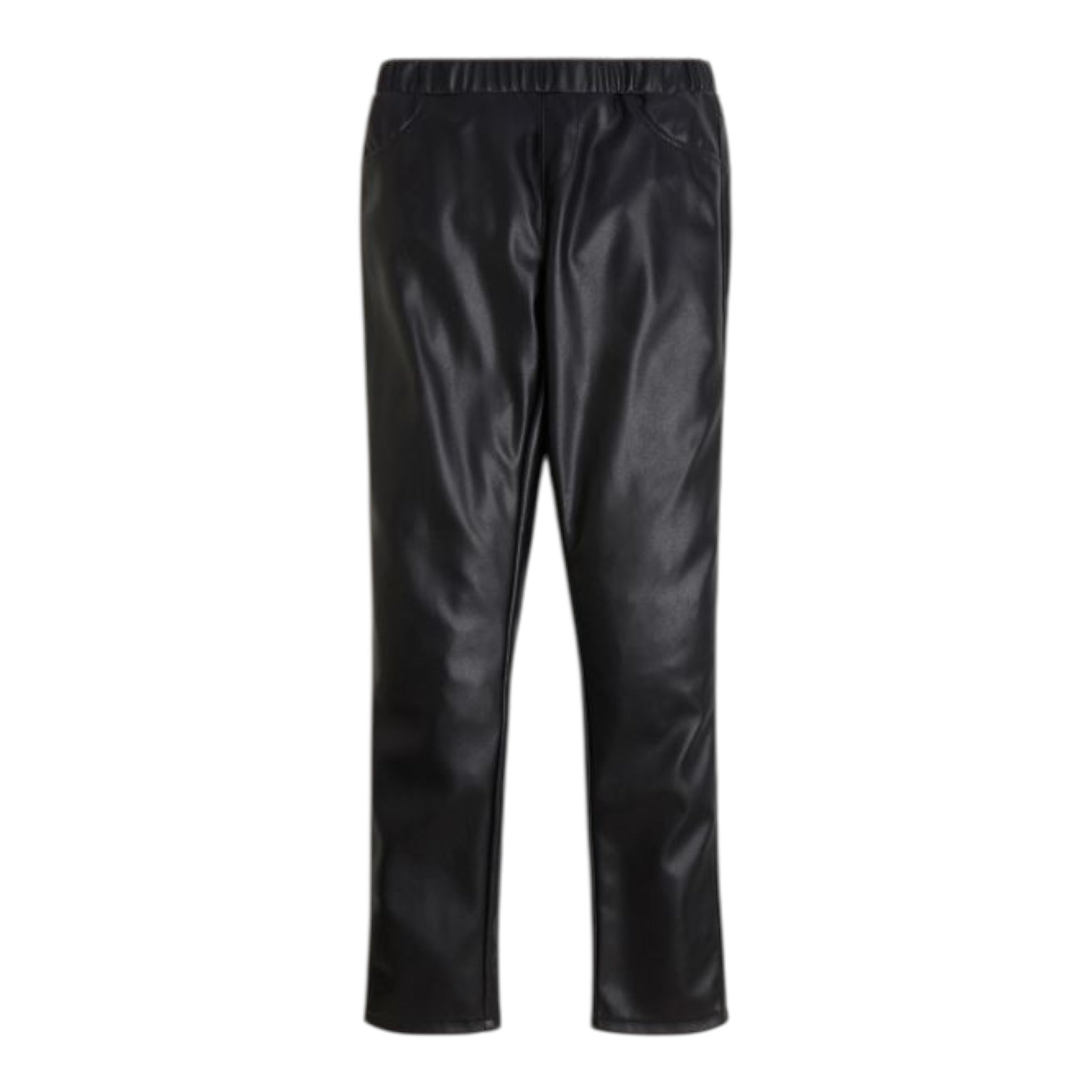 Guess Leggins tinta unita In Ecopelle Nero per Bambina J1BB17WEBE0 NERO GUESS 
