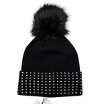 Guess Cappello tinta unita con Pon Pon E Strass Nero per Bambina J1BZ01Z2QP0X NERO GUESS 