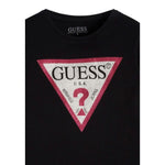 Guess Shirt Girocollo tinta unita con Brillantini Nero per Bambina J2YI50K6YW1 NERO GUESS 