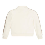Guess Felpa con Zip tinta unita con Maniche In Contrasto Panna per Bambina J2YQ06KB3P2 PANNA GUESS 