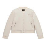 Guess Giubbino tinta unita con Zip Panna per Bambina J4YL13WE8D0 PANNA GUESS 