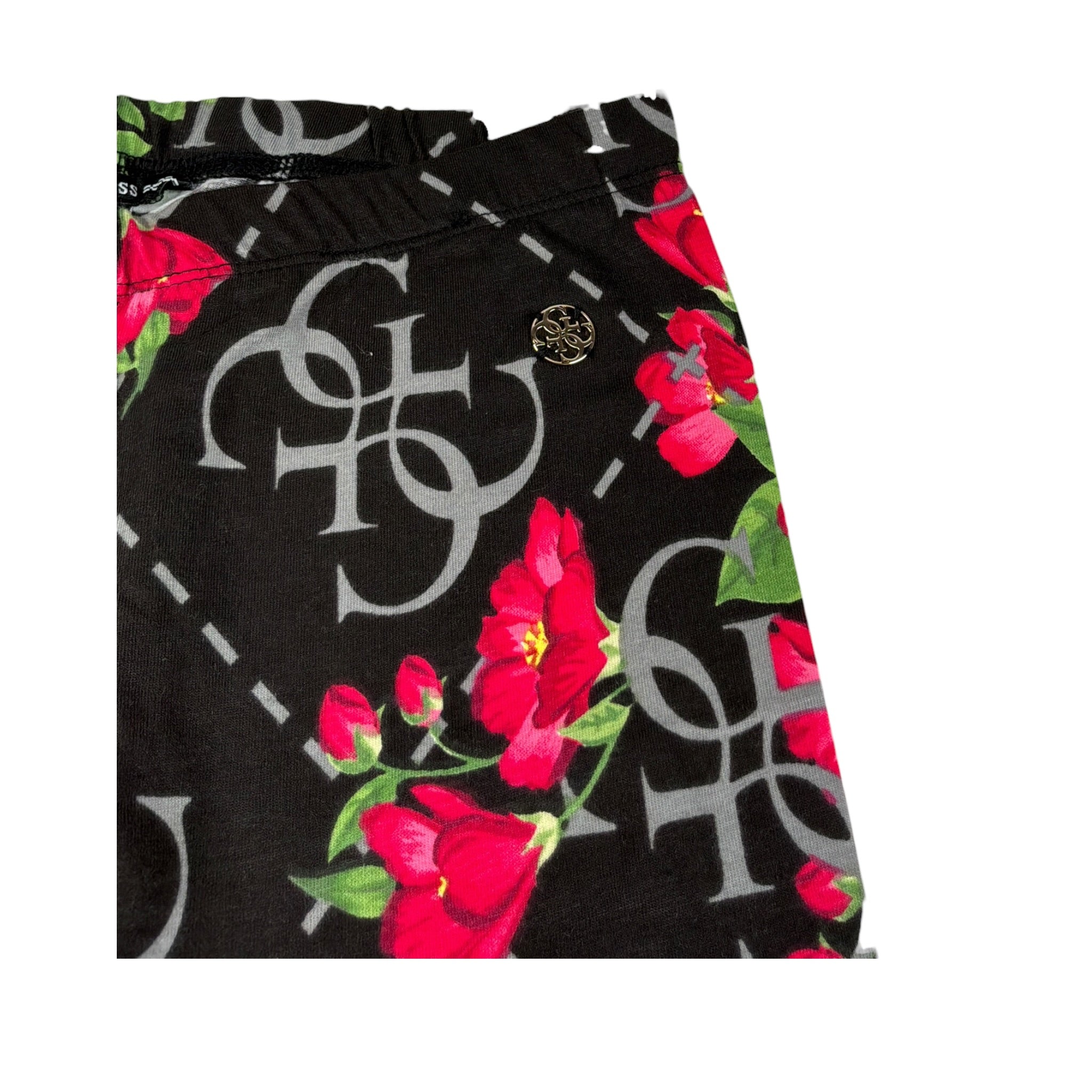 Guess Leggins tinta unita con Stampe Nero per Bambina J5BB05J1314 NERO GUESS 