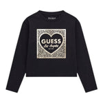 Guess Shirt tinta unita con Stampa Nero per Bambina J5BI01J1314 NERO GUESS 