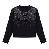 Guess Shirt tinta unita con Brillantini Nero per Bambina J5BI06J1314 NERO GUESS 