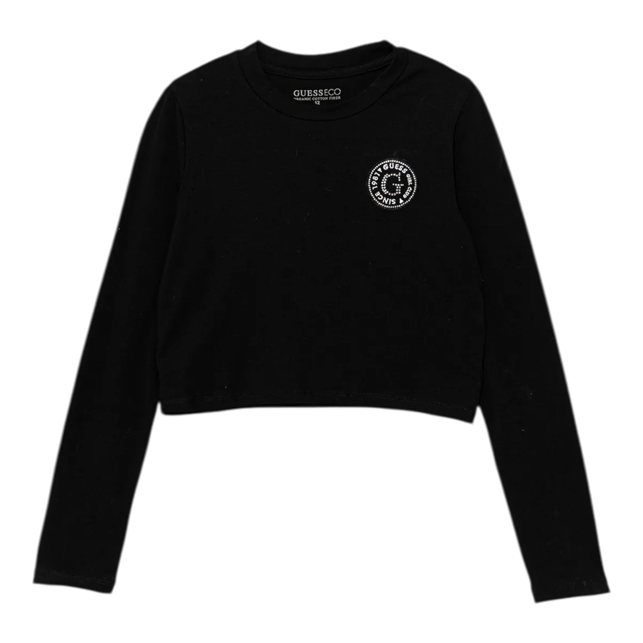 Guess Shirt tinta unita con Stampa Nero per Bambina J5BI40J1314 NERO GUESS 