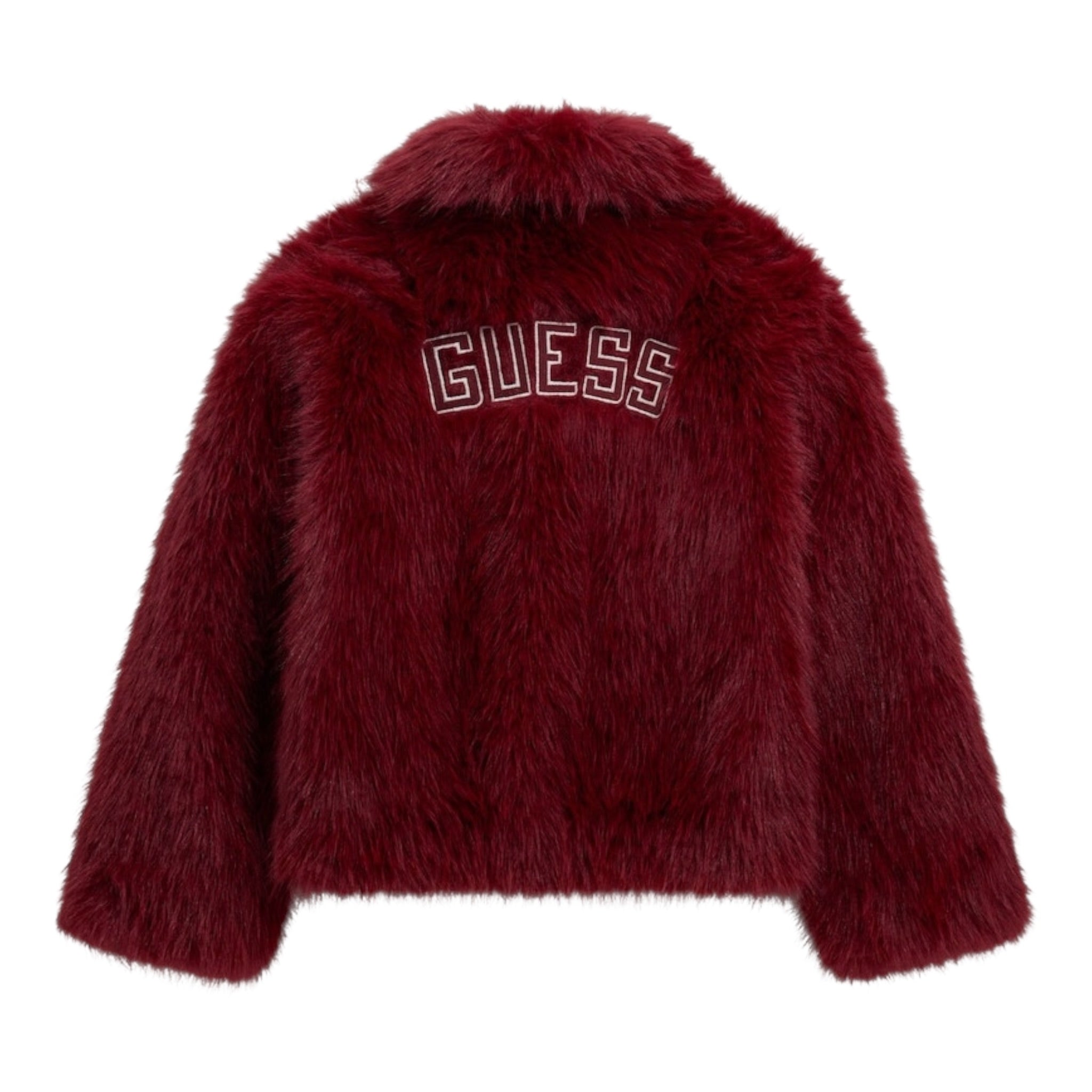 Guess Pelliccia tinta unita con Logo Rosso per Bambina J5BL02WHH10 ROSSO GUESS 