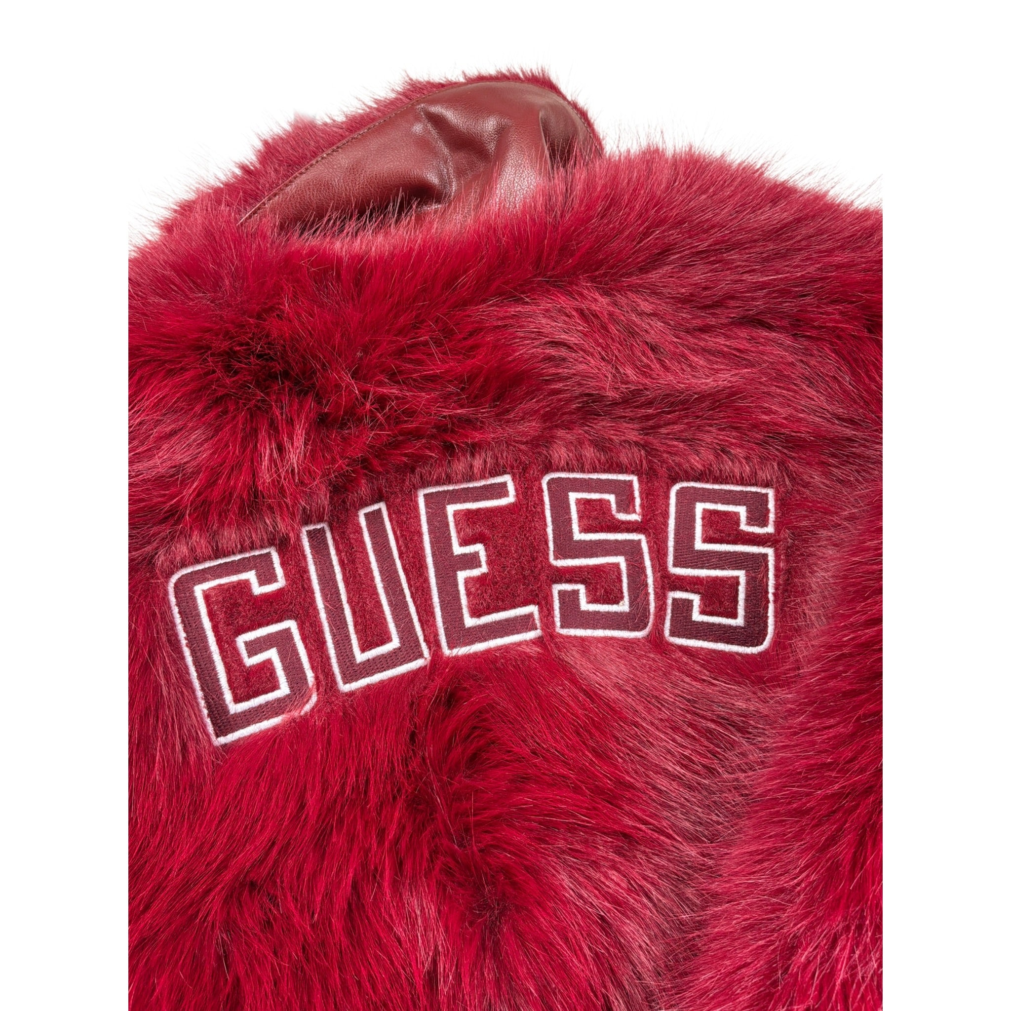 Guess Pelliccia tinta unita con Logo Rosso per Bambina J5BL02WHH10 ROSSO GUESS 