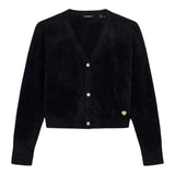 Guess Cardigan tinta unita con Pelliccia Nero per Bambina J5BR06Z0730 NERO GUESS 