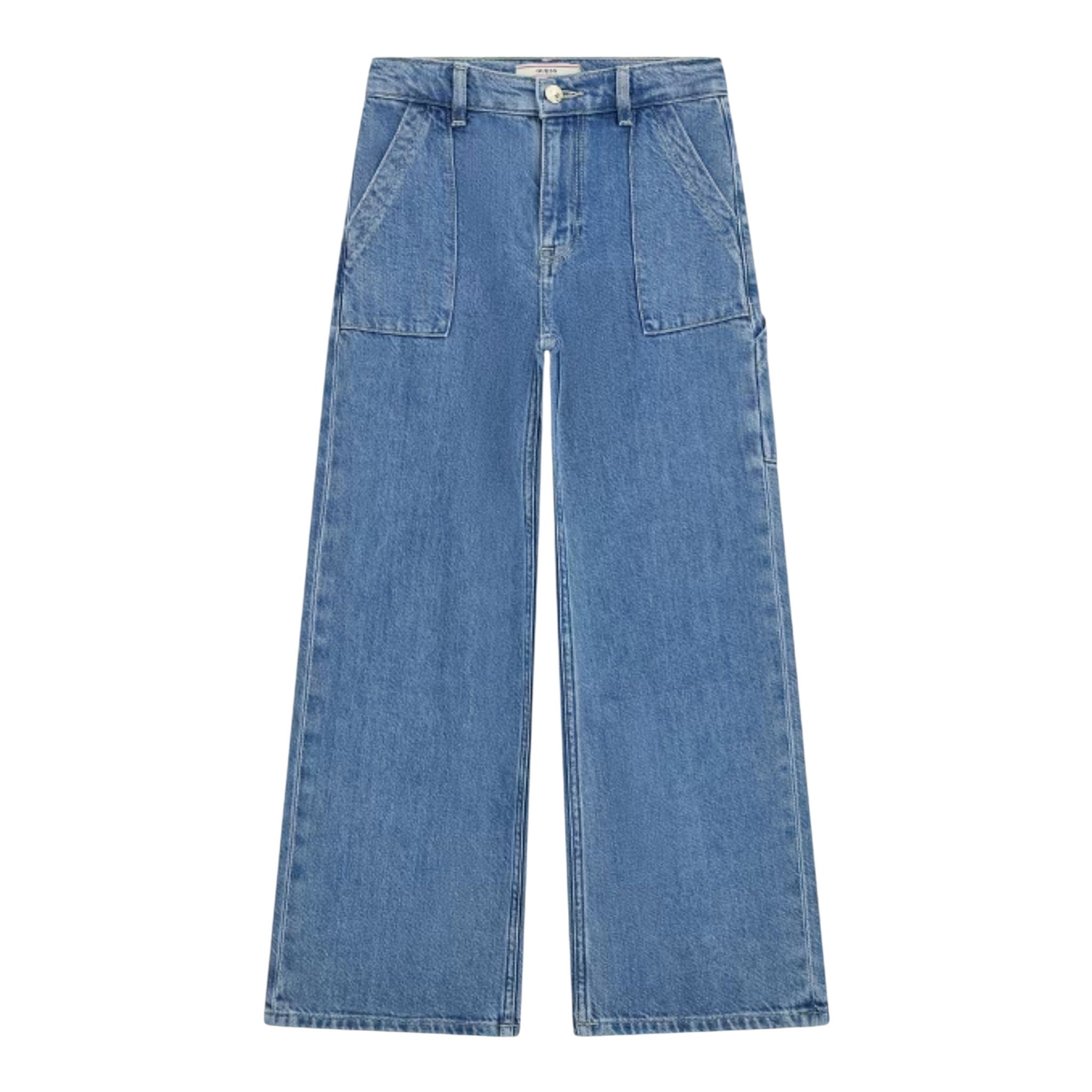 Guess Jeans tinta unita con Girovita Regolabile Azzurro per Bambina J5RA03D5BV0 AZZURRO GUESS 