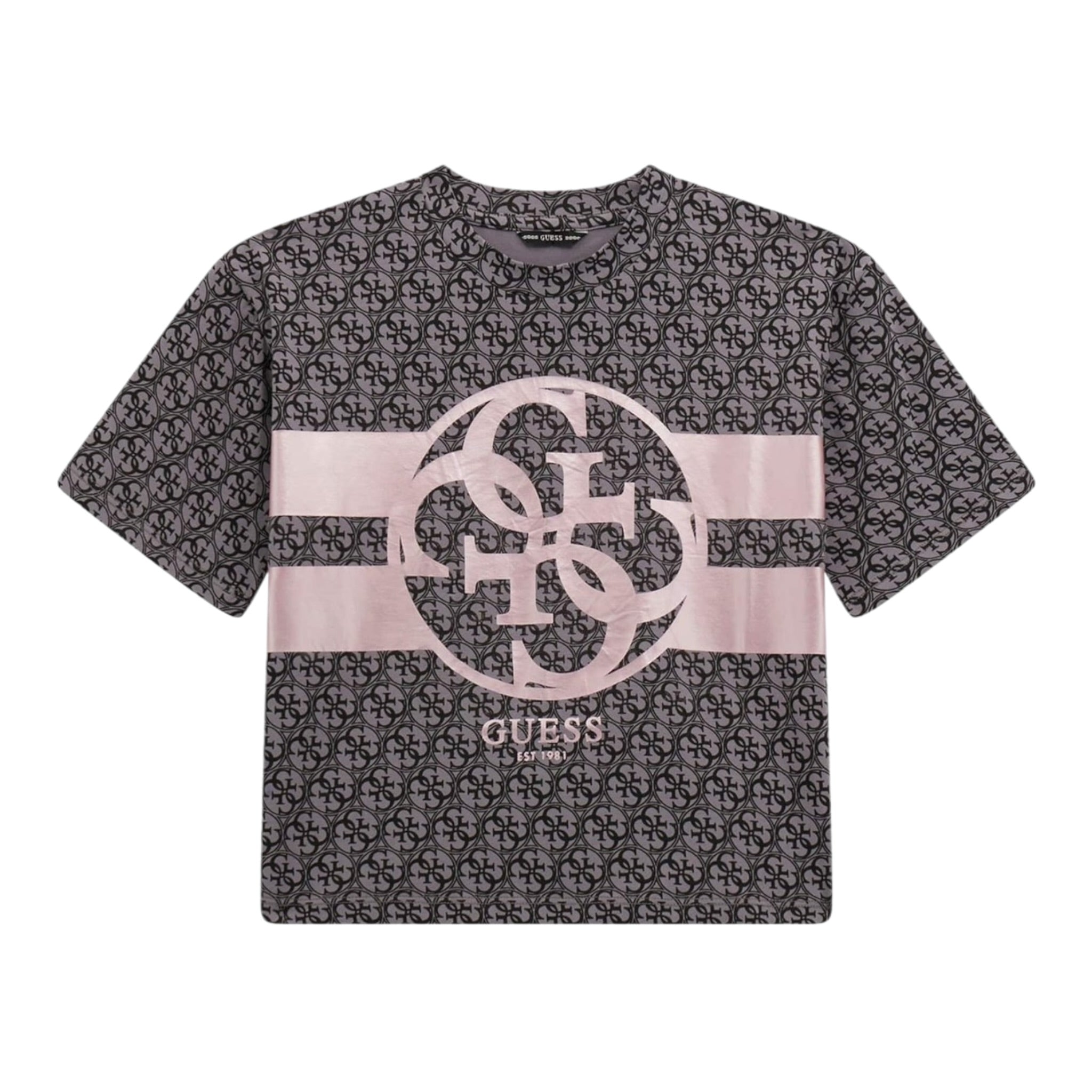 Guess T-Shirt tinta unita con Stampa Grigio per Bambina J5RI04K6YW4 GRIGIO GUESS 