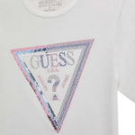 Guess T-Shirt tinta unita con Paillettes Bianco per Bambina J5RI12K6YW4 BIANCO GUESS 