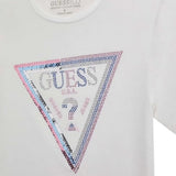 Guess T-Shirt tinta unita con Paillettes Bianco per Bambina J5RI12K6YW4 BIANCO GUESS 