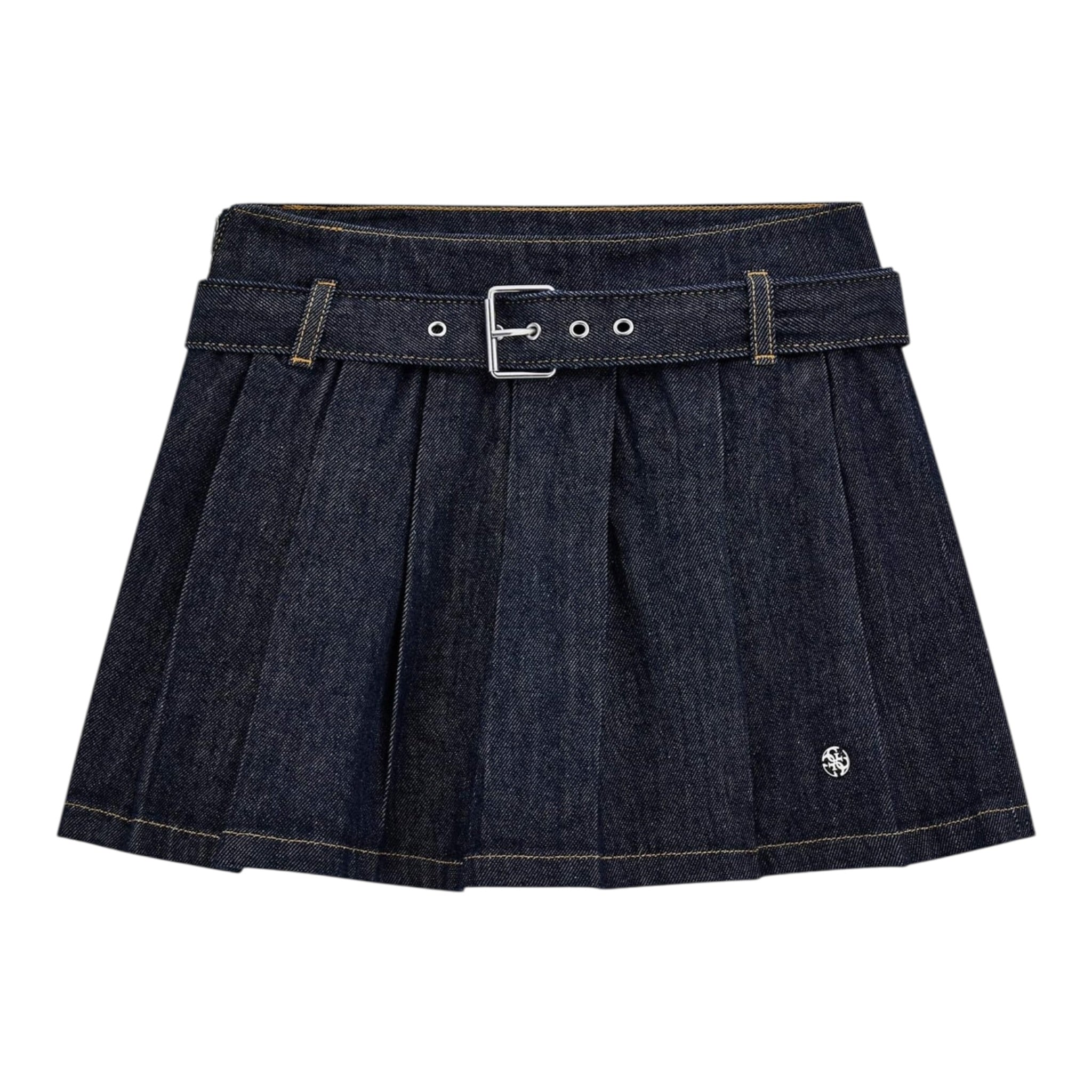 Guess Gonna In Denim tinta unita con Cintura Blu per Bambina J5YD06D4MS0 BLU GUESS 